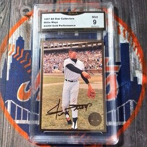 1997 All Star Collectors Willie Mays Gold Signed Performance GMA Mint 9